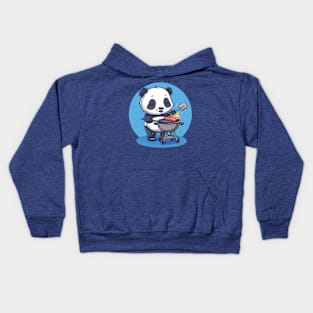 Barbeque Panda Likes the Meat Kids Hoodie